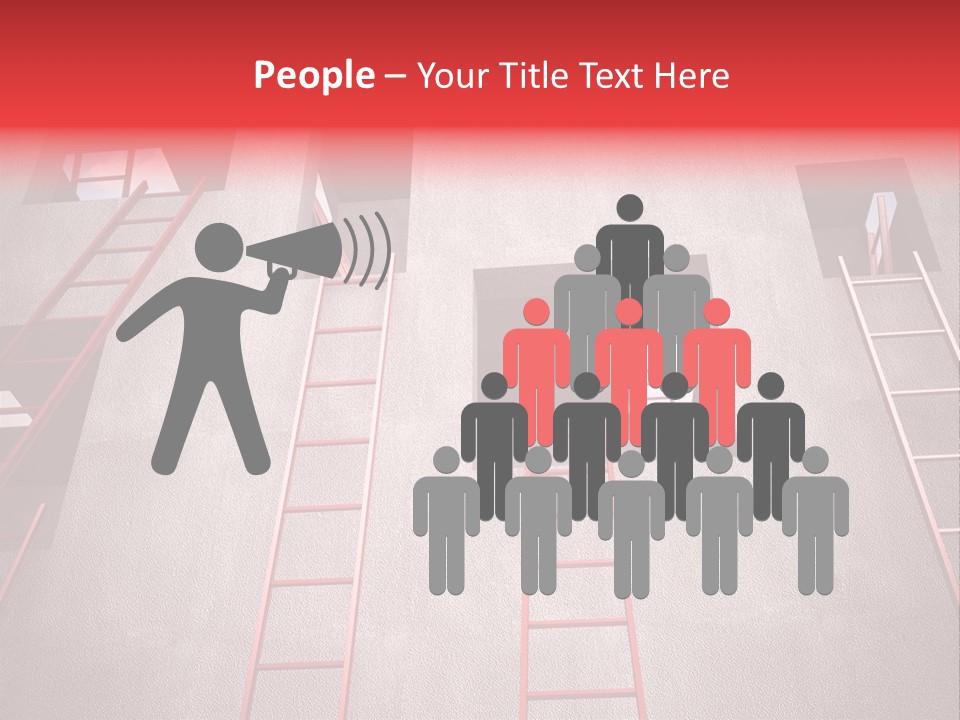 Windows Red Elevation PowerPoint Template