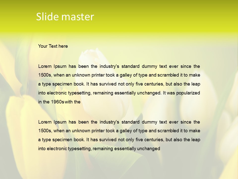 Femine Garden Tulip PowerPoint Template