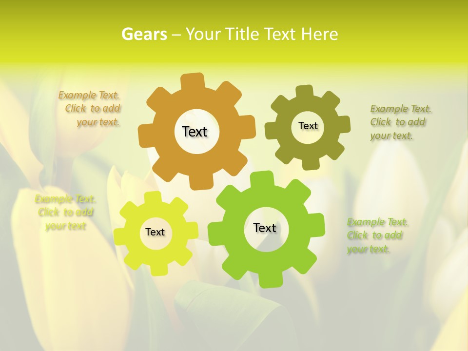 Femine Garden Tulip PowerPoint Template