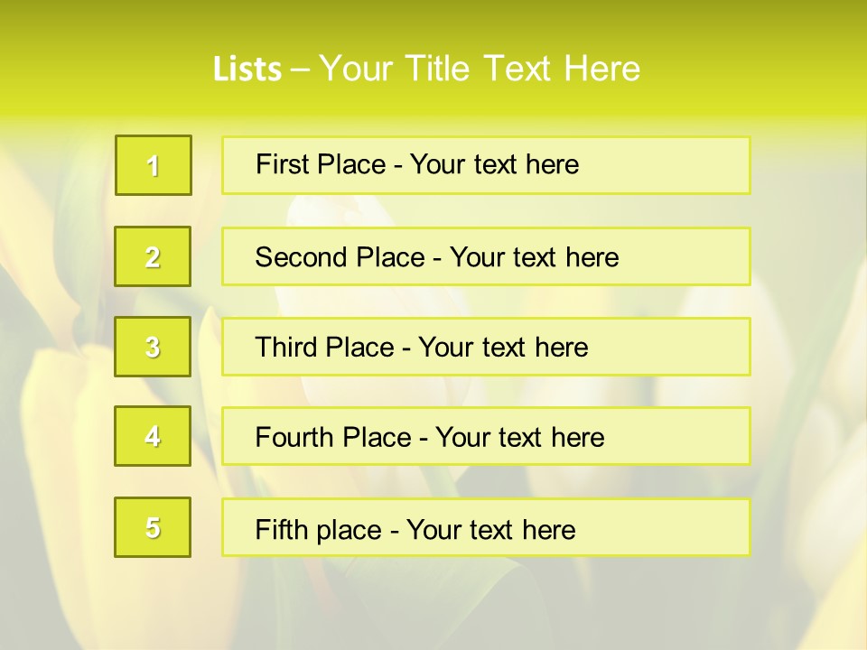 Femine Garden Tulip PowerPoint Template