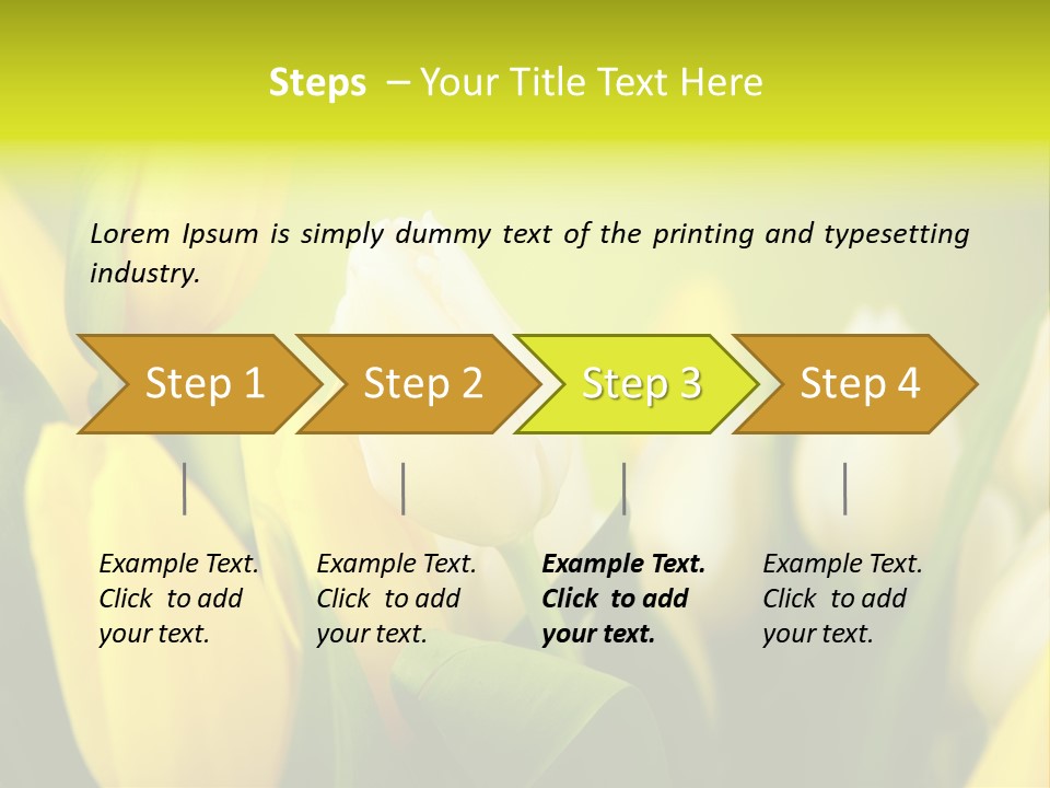 Femine Garden Tulip PowerPoint Template