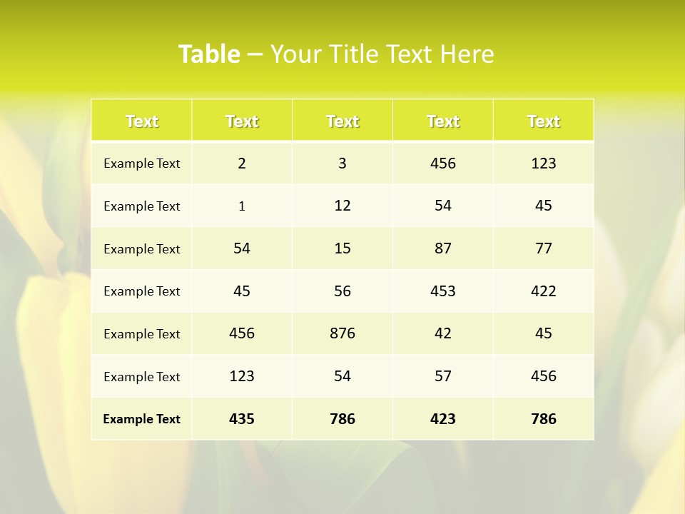 Femine Garden Tulip PowerPoint Template