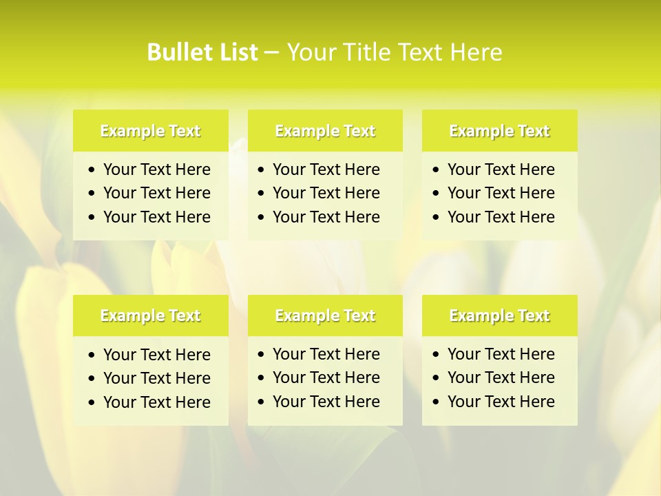 Femine Garden Tulip PowerPoint Template