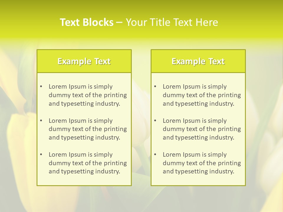 Femine Garden Tulip PowerPoint Template