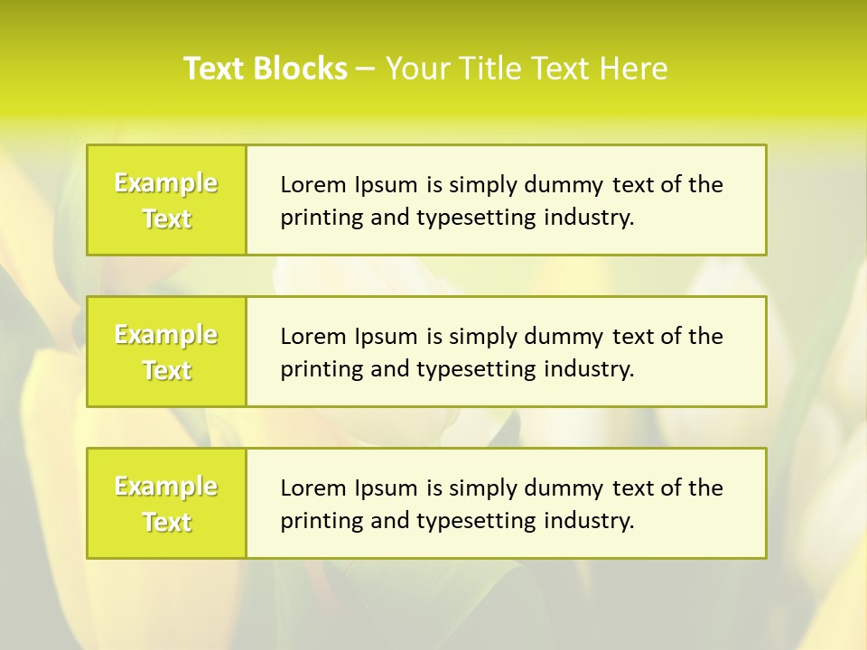 Femine Garden Tulip PowerPoint Template