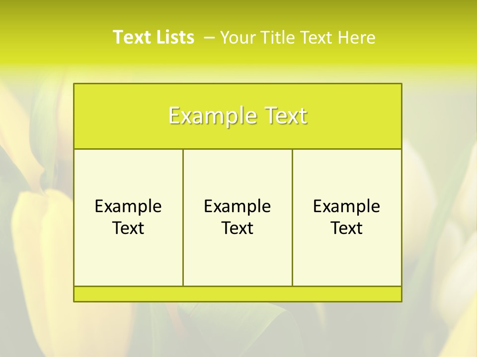 Femine Garden Tulip PowerPoint Template