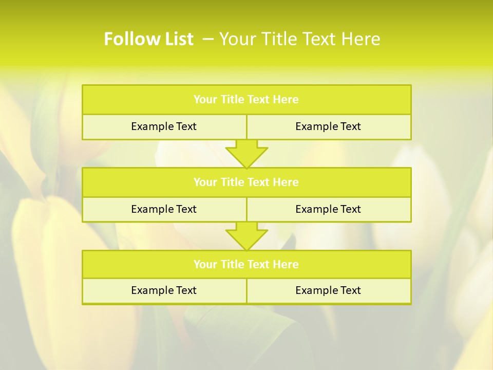 Femine Garden Tulip PowerPoint Template