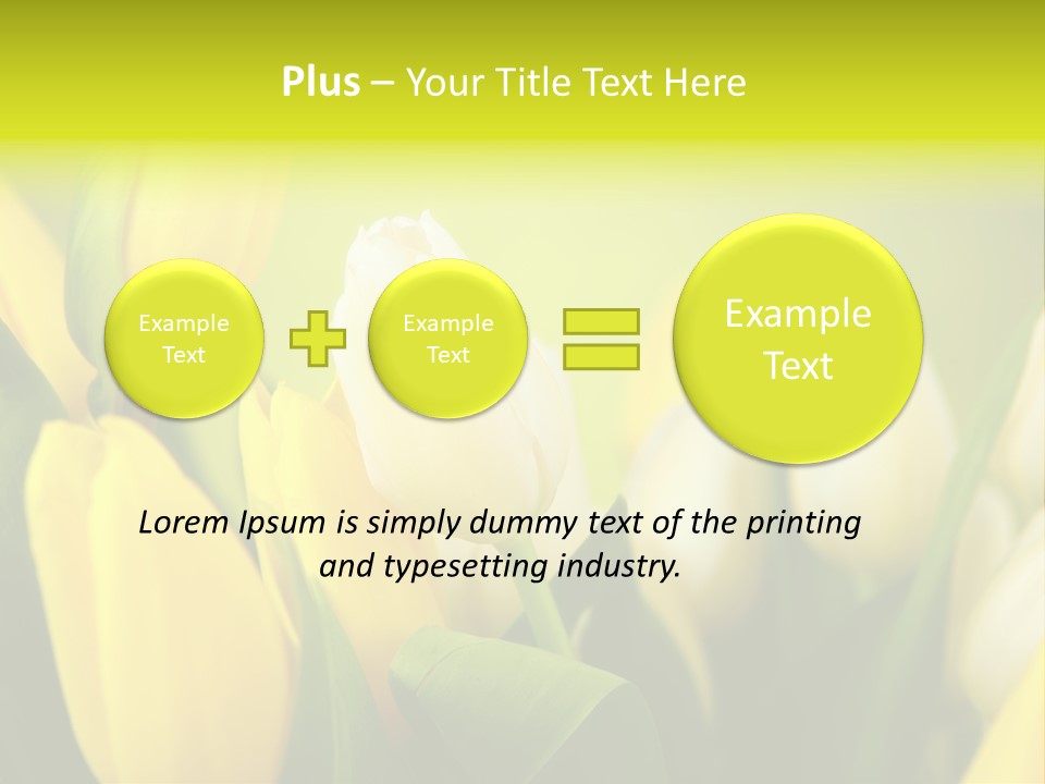 Femine Garden Tulip PowerPoint Template