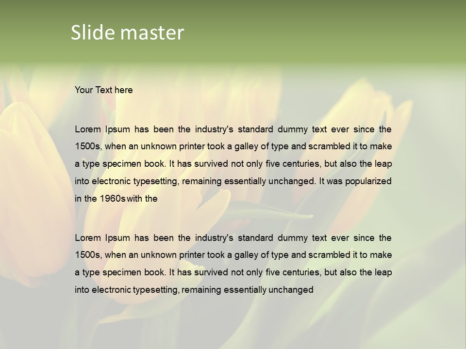 Colourful Bulbs Yellow PowerPoint Template