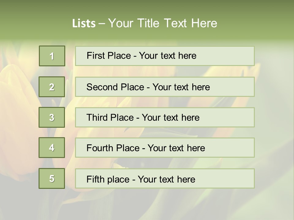 Colourful Bulbs Yellow PowerPoint Template
