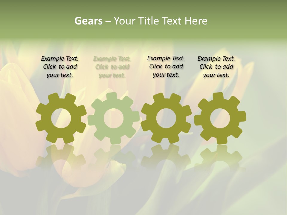 Colourful Bulbs Yellow PowerPoint Template