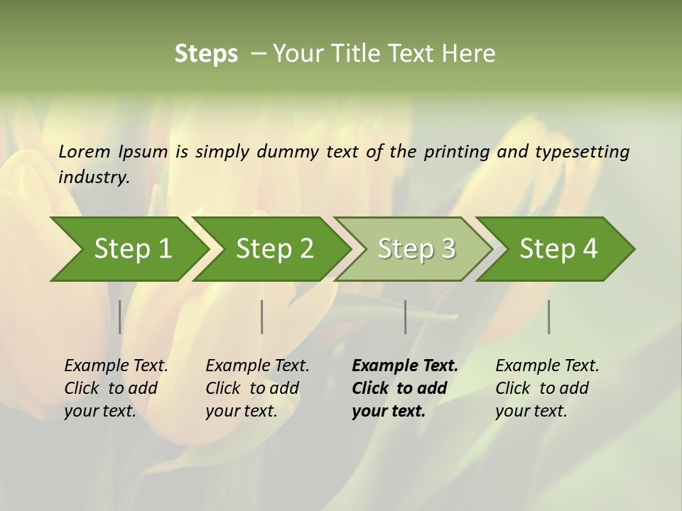 Colourful Bulbs Yellow PowerPoint Template