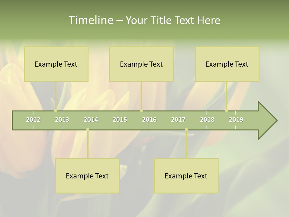 Colourful Bulbs Yellow PowerPoint Template
