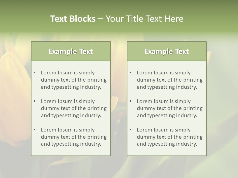 Colourful Bulbs Yellow PowerPoint Template