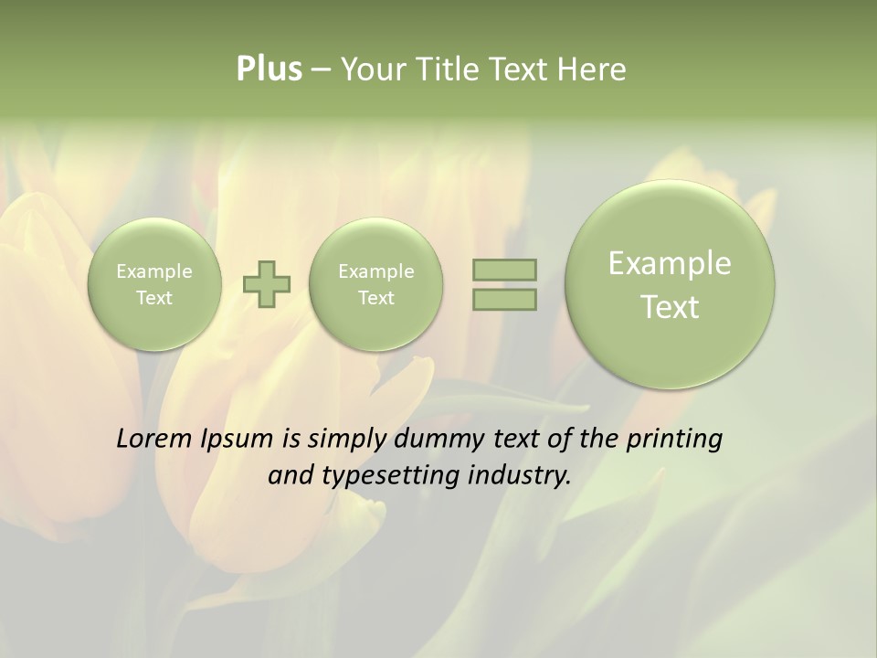 Colourful Bulbs Yellow PowerPoint Template