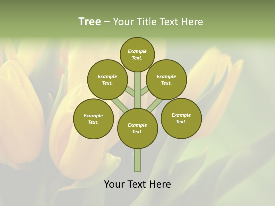 Colourful Bulbs Yellow PowerPoint Template