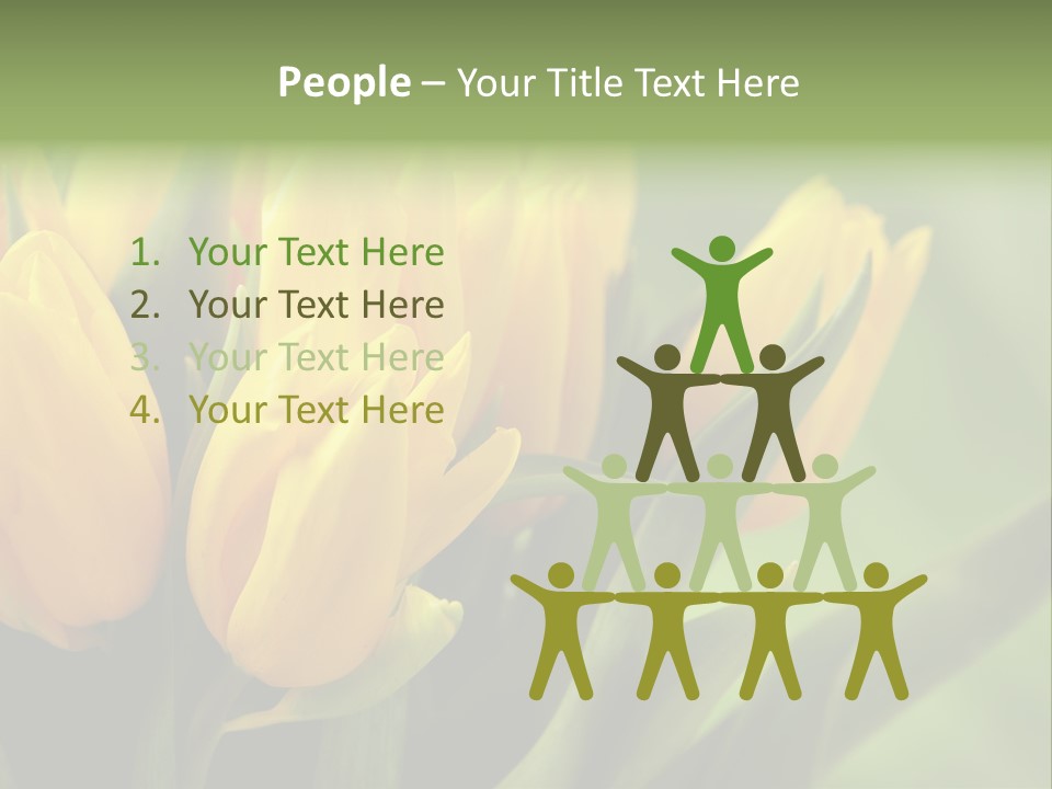 Colourful Bulbs Yellow PowerPoint Template