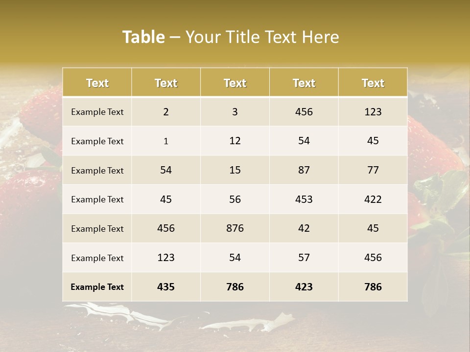 Fresca Frescas Sobremesas PowerPoint Template