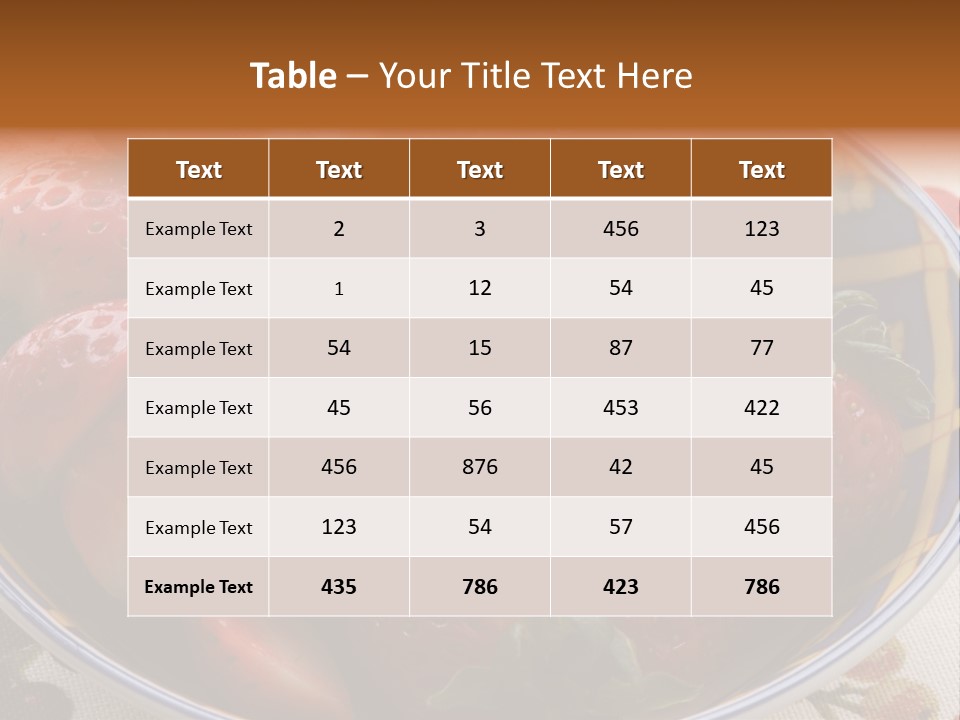 Fruta Fruto Caf PowerPoint Template