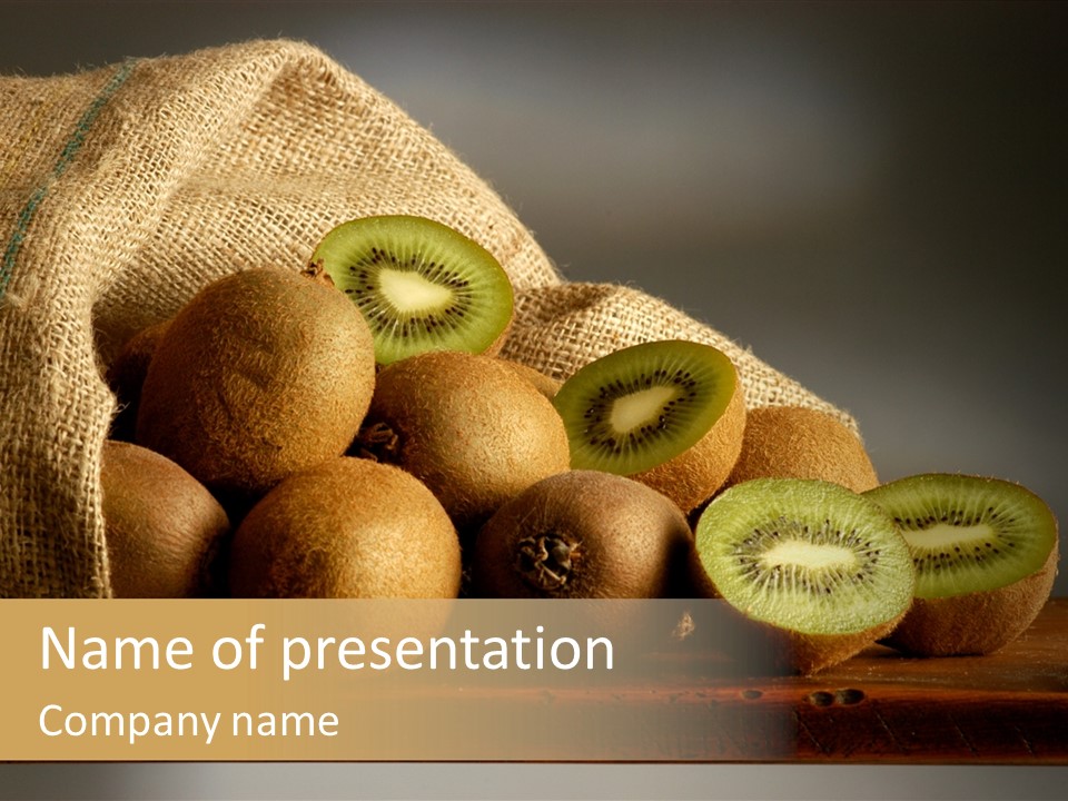Chinensis Fruto Cortar PowerPoint Template