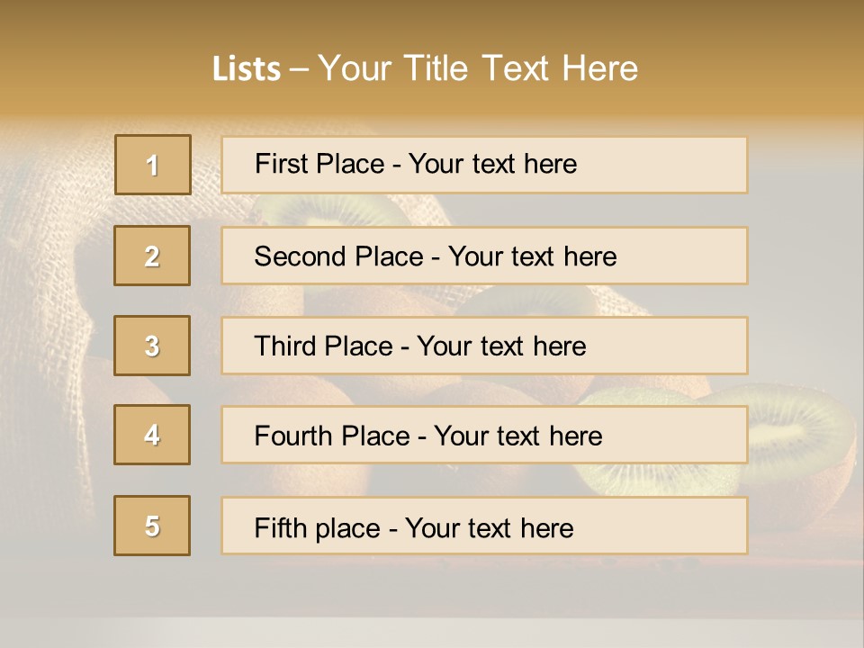 Chinensis Fruto Cortar PowerPoint Template