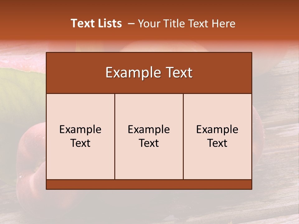 Pessego Persica Nectarina PowerPoint Template