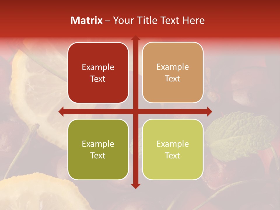 Frutto Amarena Dessert PowerPoint Template