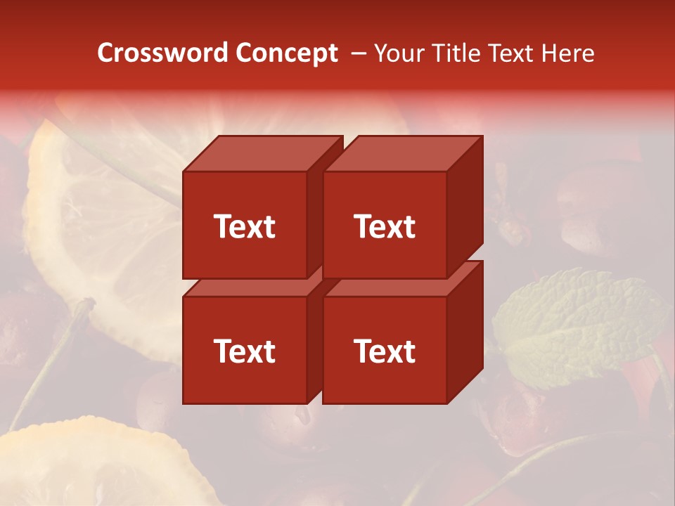 Frutto Amarena Dessert PowerPoint Template