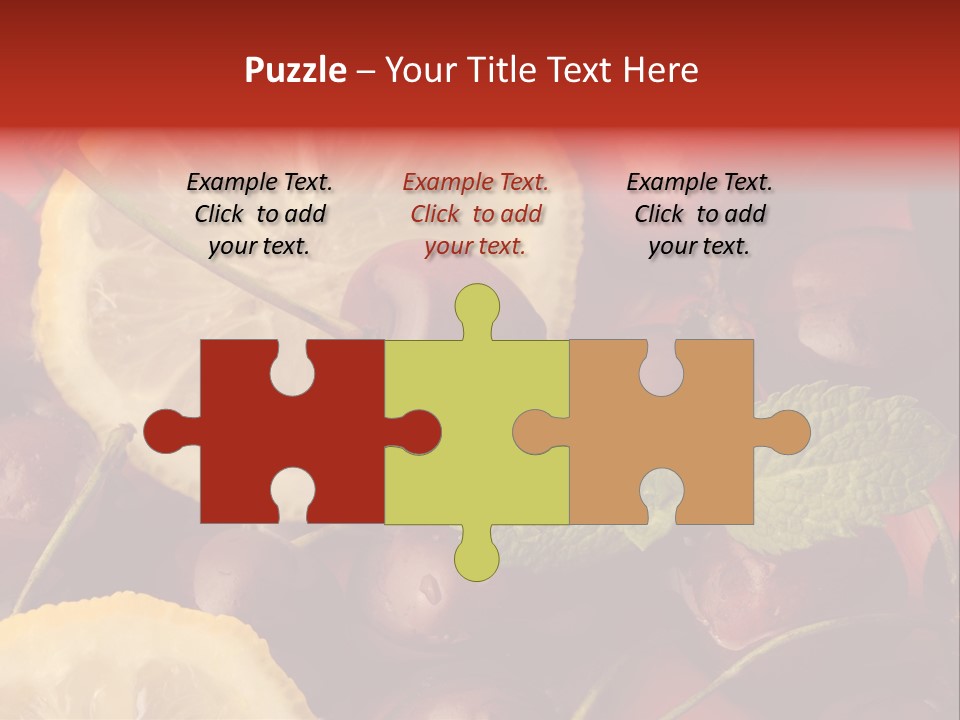 Frutto Amarena Dessert PowerPoint Template