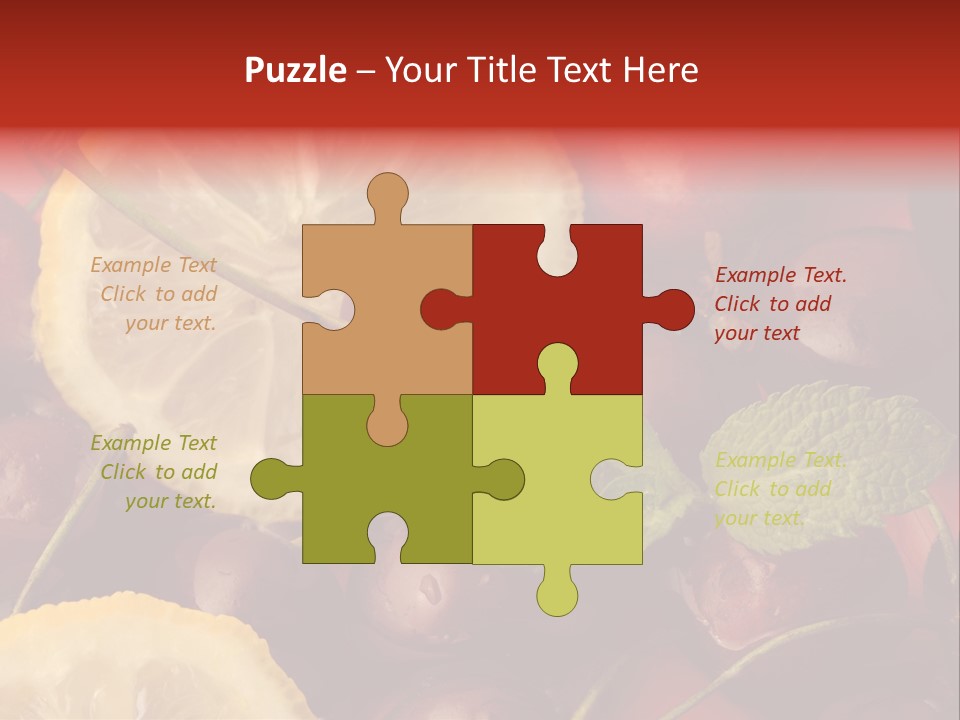 Frutto Amarena Dessert PowerPoint Template