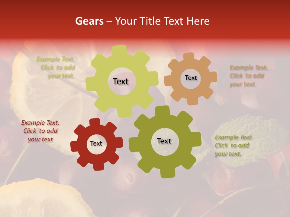 Frutto Amarena Dessert PowerPoint Template