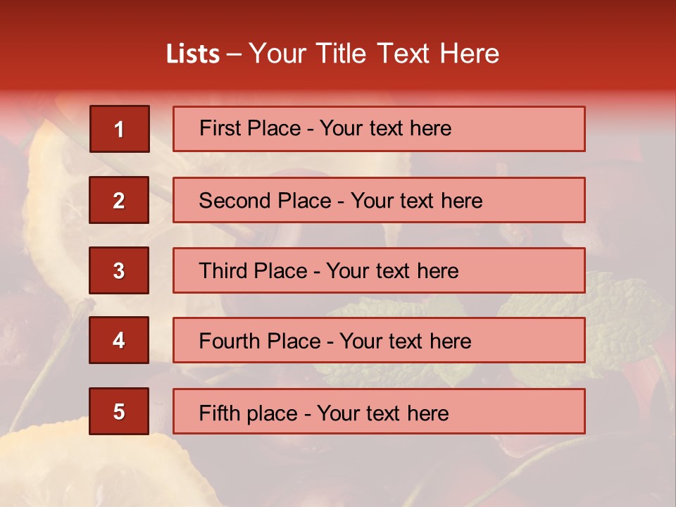 Frutto Amarena Dessert PowerPoint Template