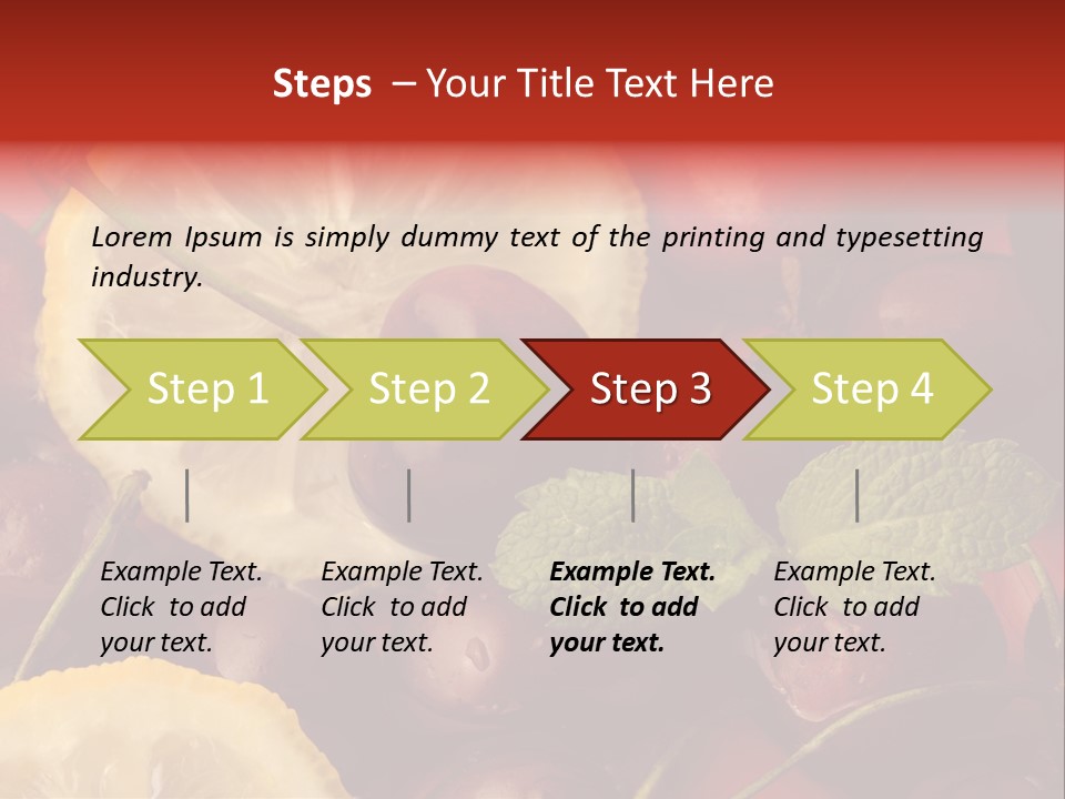 Frutto Amarena Dessert PowerPoint Template
