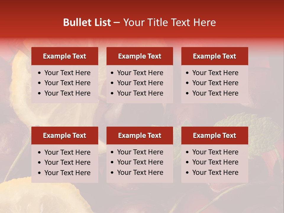 Frutto Amarena Dessert PowerPoint Template