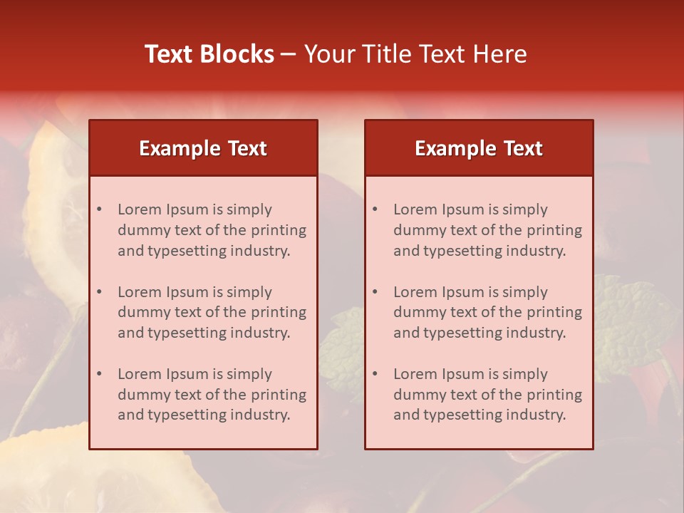 Frutto Amarena Dessert PowerPoint Template