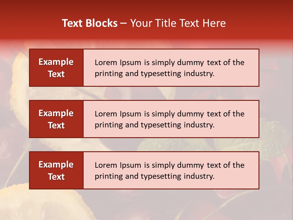 Frutto Amarena Dessert PowerPoint Template
