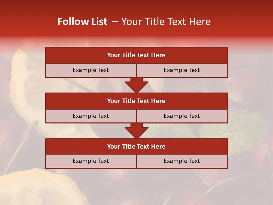 Frutto Amarena Dessert PowerPoint Template