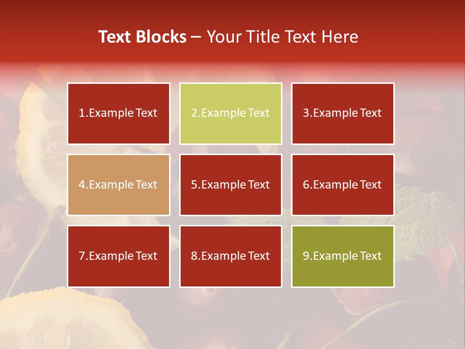 Frutto Amarena Dessert PowerPoint Template