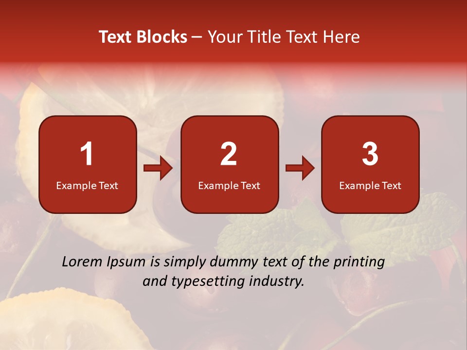 Frutto Amarena Dessert PowerPoint Template