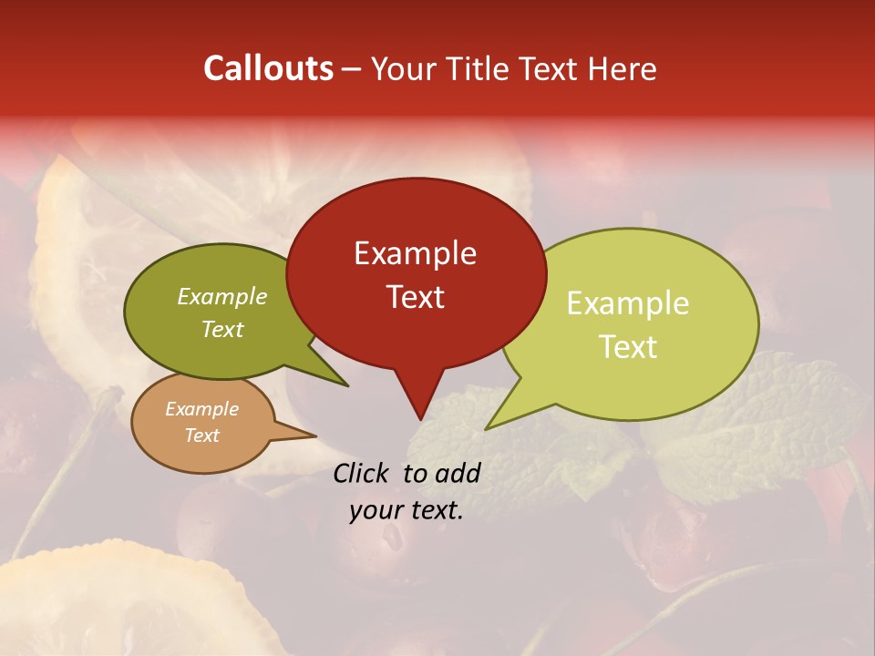 Frutto Amarena Dessert PowerPoint Template