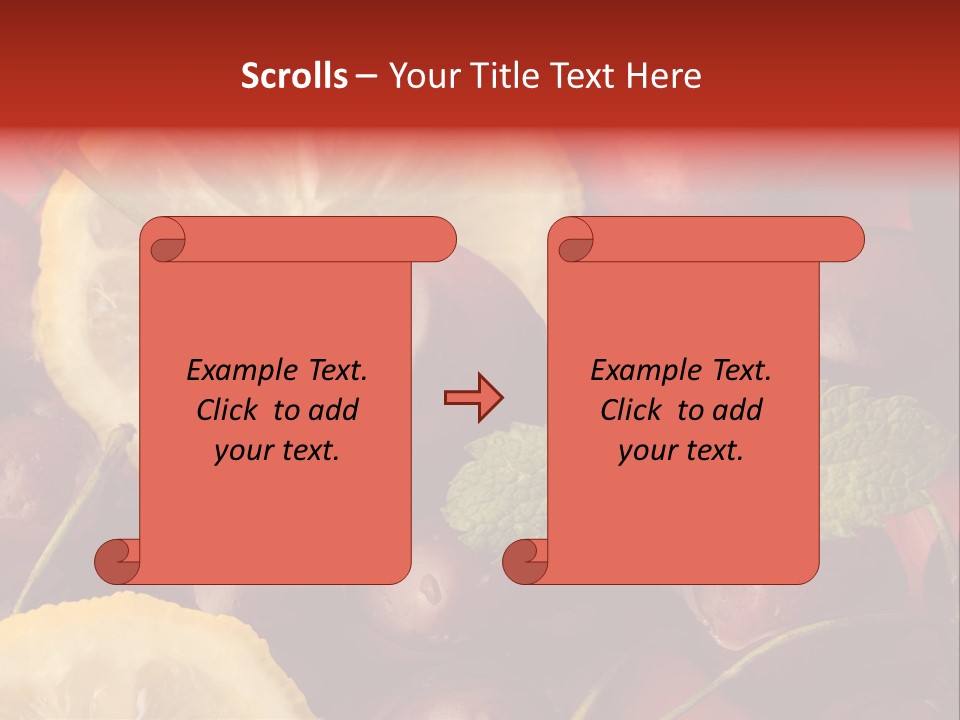 Frutto Amarena Dessert PowerPoint Template