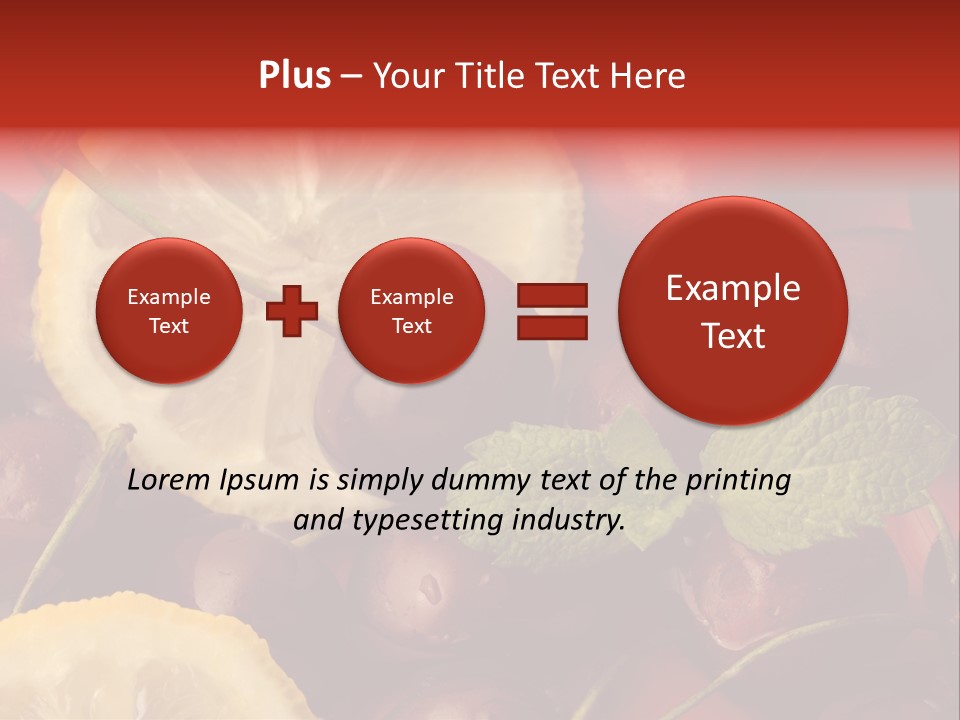 Frutto Amarena Dessert PowerPoint Template
