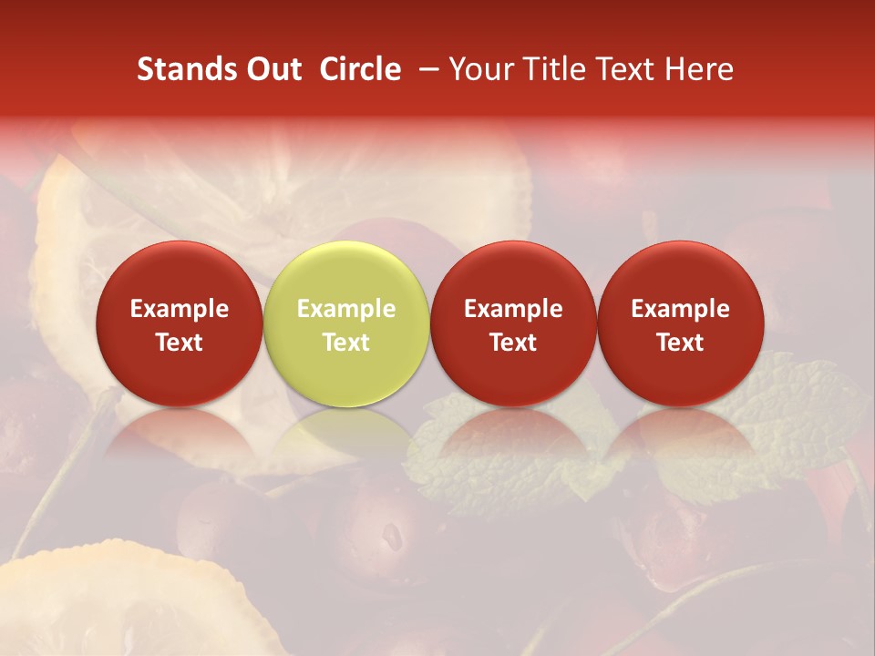 Frutto Amarena Dessert PowerPoint Template