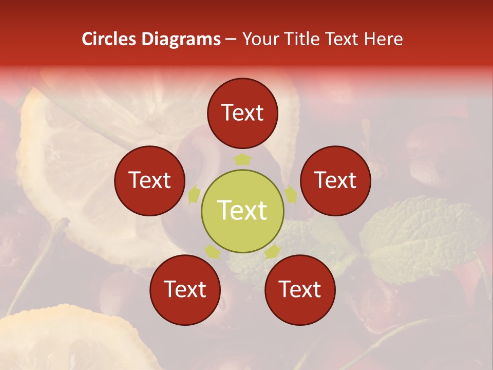 Frutto Amarena Dessert PowerPoint Template