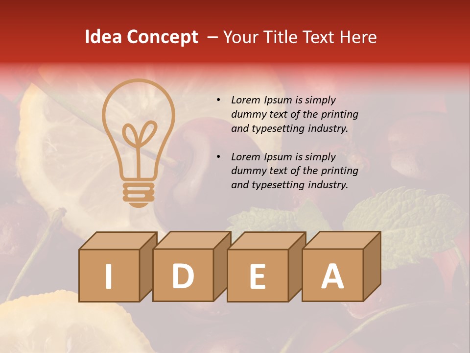 Frutto Amarena Dessert PowerPoint Template