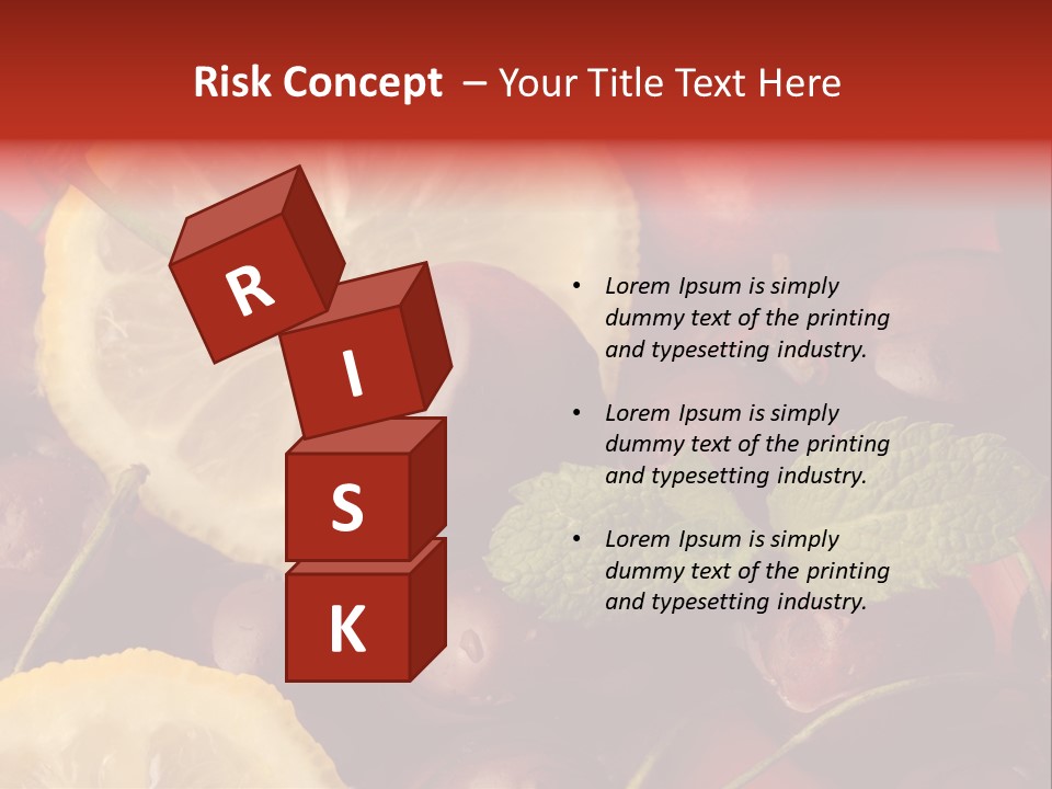 Frutto Amarena Dessert PowerPoint Template