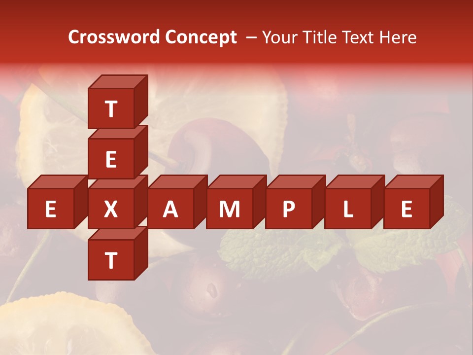 Frutto Amarena Dessert PowerPoint Template