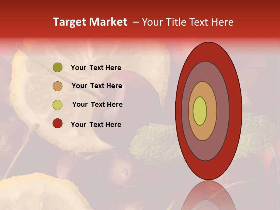 Frutto Amarena Dessert PowerPoint Template