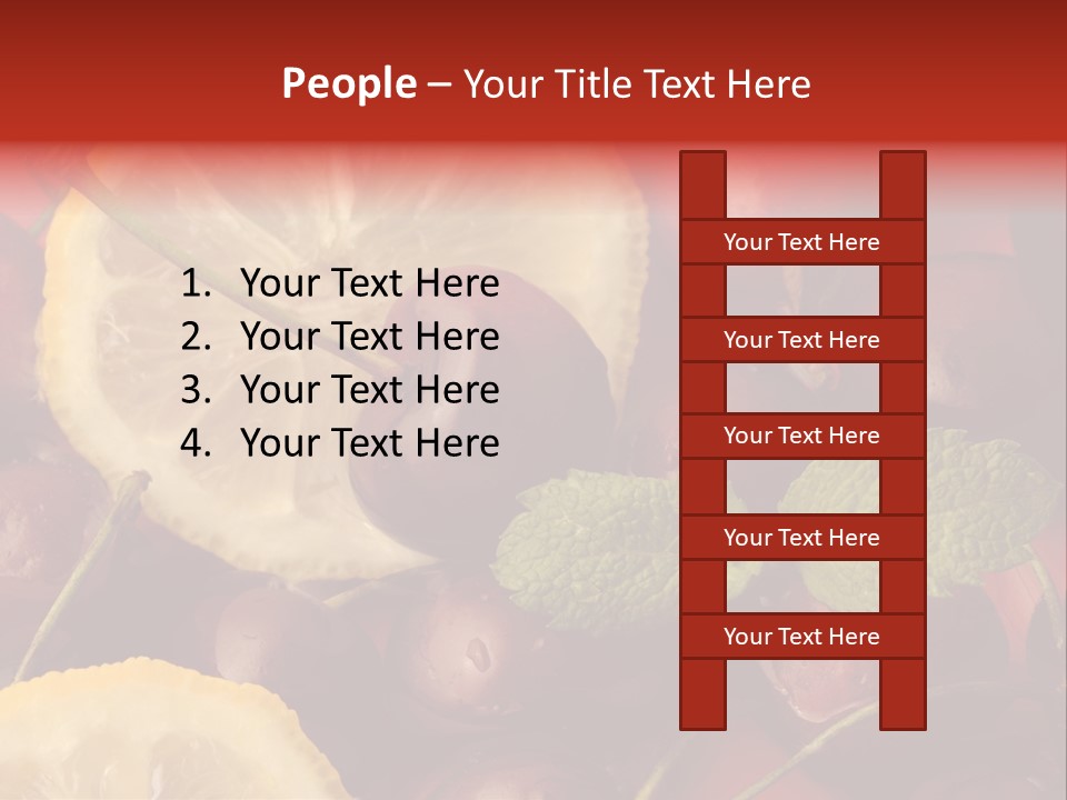 Frutto Amarena Dessert PowerPoint Template