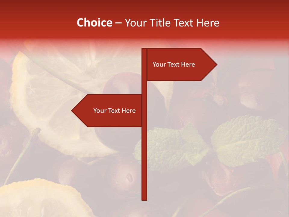 Frutto Amarena Dessert PowerPoint Template